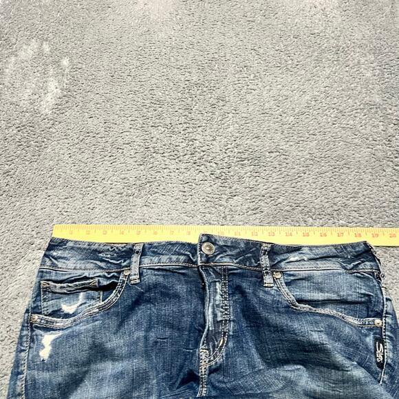 Silver Jeans Womens 18 /27 (36x27) Suki Ankle Skinny Western Thick Stitch - Picture 8 of 11